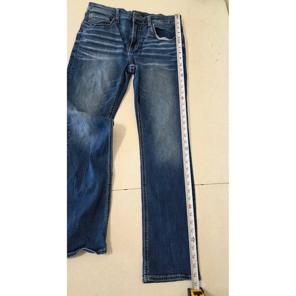 BKE Jake Jeans Mens 32x30 Blue Straight Leg Medium Wash Stretch Denim